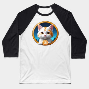 Bitcoin Kitten Baseball T-Shirt